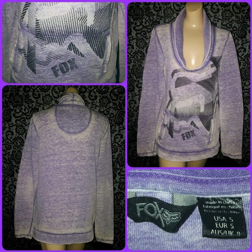 💜 FOX RIDERS RARE A+SOFT PURPLE VINTAGE PULLOVER